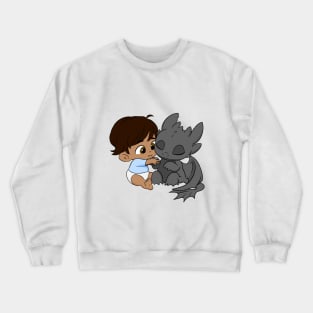 Birthday boy 2, how to train your dragon, baby dragon toothless and hiccup, BLM Crewneck Sweatshirt